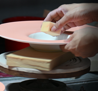 color glazed dinner set